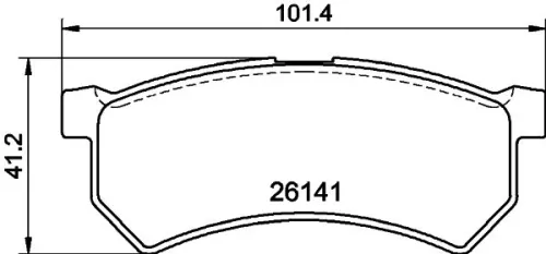 1x MINTEX MDB4162 Brake Pad Set