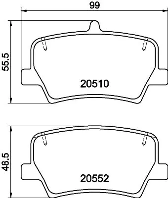 MINTEX MINTEX (MDB4166) 1x MINTEX MDB4166 Brake Pad Set 