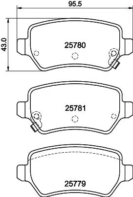 1x MINTEX MDB4179 Brake Pad Set