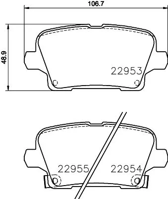 1x MINTEX MDB4204 Brake Pad Set