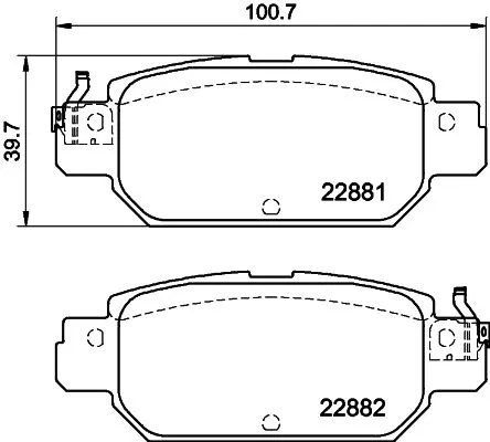 1x MINTEX MDB4225 Brake Pad Set