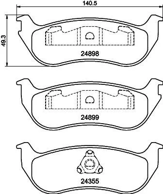 1x MINTEX MDB4227 Brake Pad Set