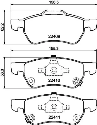 1x MINTEX MDB4232 Brake Pad Set