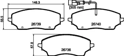 MINTEX MINTEX MDB4267 1x MINTEX MDB4267 Brake Pad Set 