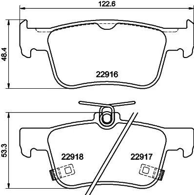 MINTEX MINTEX MDB4276 1x MINTEX MDB4276 Brake Pad Set 