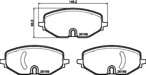 1x  MINTEX Brake Pad Set