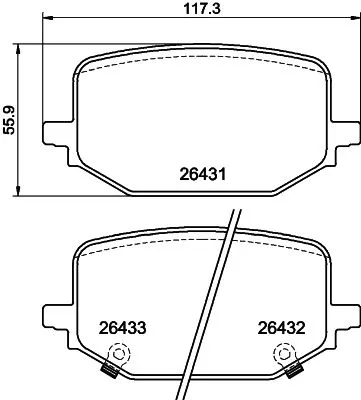 1x MINTEX MDB4306 Brake Pad Set