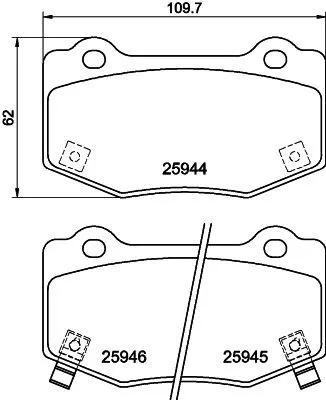 MINTEX MINTEX MDB4308 1x MINTEX MDB4308 Brake Pad Set 