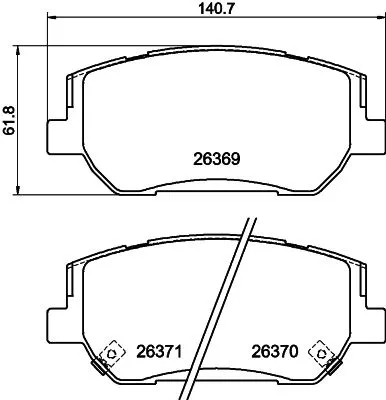 MINTEX MINTEX MDB4337 1x MINTEX MDB4337 Brake Pad Set 