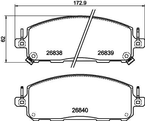 1x MINTEX MDB4362 Brake Pad Set