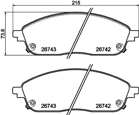 1x MINTEX MDB4363 Brake Pad Set