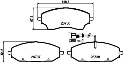 MINTEX MINTEX MDB4366 1x MINTEX MDB4366 Brake Pad Set 