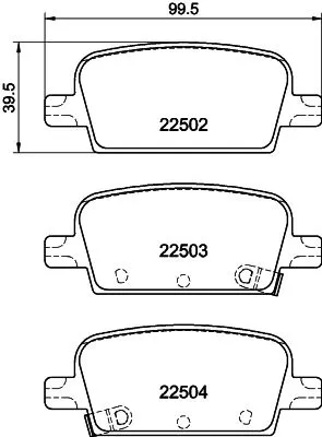 MINTEX MINTEX MDB4396 1x MINTEX MDB4396 Brake Pad Set 
