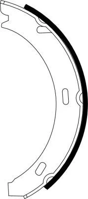 MINTEX MINTEX (MFR255) 1x Brake Shoe Set, parking brake 