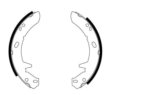 1x Brake Shoe Set, parking brake