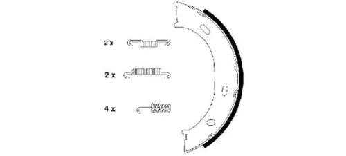 MINTEX MINTEX (MFR488) 1x Brake Shoe Set, parking brake 