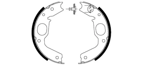 MINTEX MINTEX (MFR489) 1x Brake Shoe Set, parking brake 