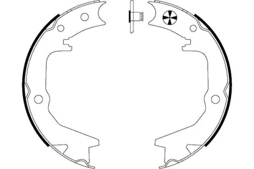 MINTEX MINTEX (MFR518) 1x Brake Shoe Set, parking brake 