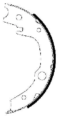 1x Brake Shoe Set, parking brake