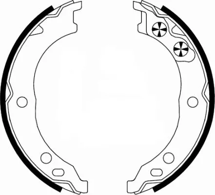 1x Brake Shoe Set, parking brake