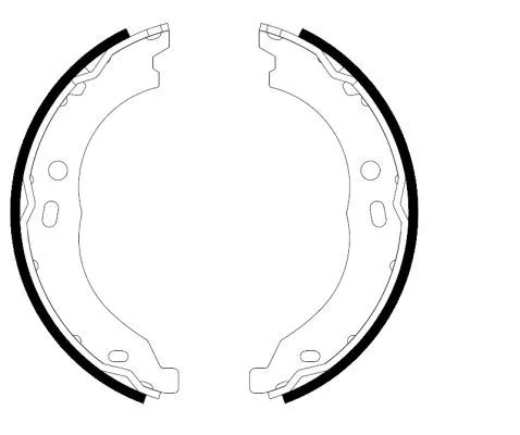 1x Brake Shoe Set, parking brake