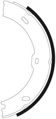 1x Brake Shoe Set, parking brake