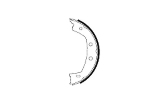 1x Brake Shoe Set, parking brake