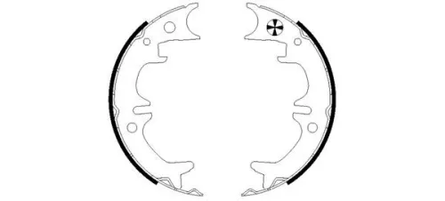 1x Brake Shoe Set, parking brake