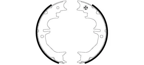1x Brake Shoe Set, parking brake