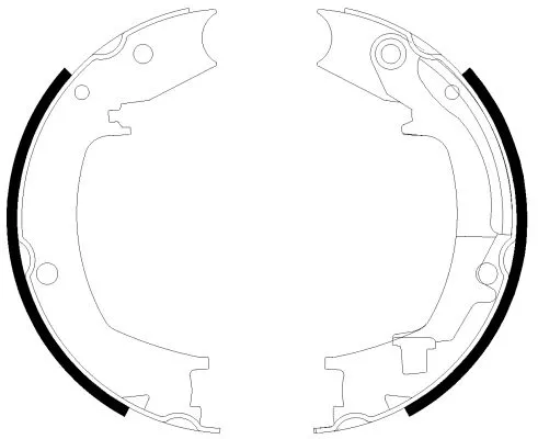 1x Brake Shoe Set, parking brake