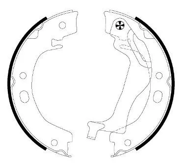 1x Brake Shoe Set, parking brake