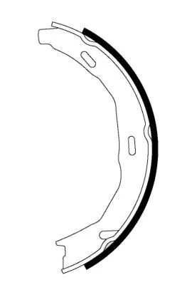 1x Brake Shoe Set, parking brake