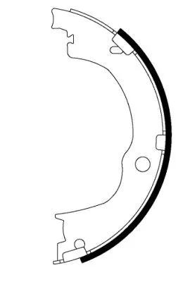 1x Brake Shoe Set, parking brake