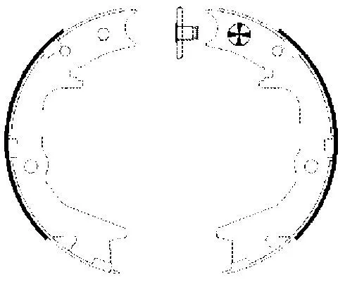 1x Brake Shoe Set, parking brake