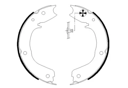 1x Brake Shoe Set, parking brake