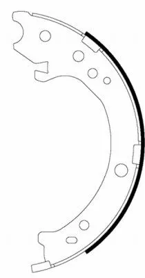 1x Brake Shoe Set, parking brake