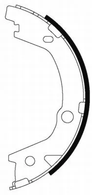 1x Brake Shoe Set, parking brake
