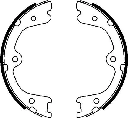 1x Brake Shoe Set, parking brake
