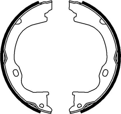 MINTEX MINTEX MFR684 1x Brake Shoe Set, parking brake 