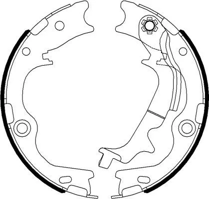 MINTEX MINTEX MFR704 1x Brake Shoe Set, parking brake 