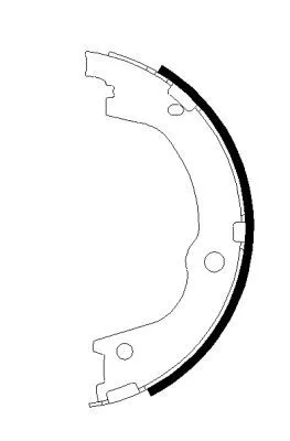 MINTEX MINTEX MFR715 1x Brake Shoe Set, parking brake 