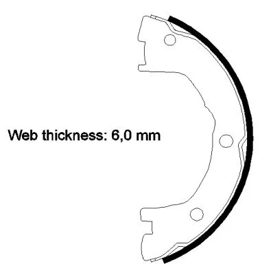 1x Brake Shoe Set, parking brake