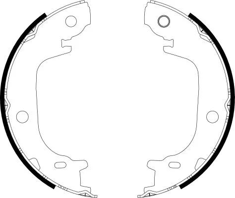 1x Brake Shoe Set, parking brake