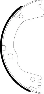 MINTEX MINTEX MFR742 1x Brake Shoe Set, parking brake 