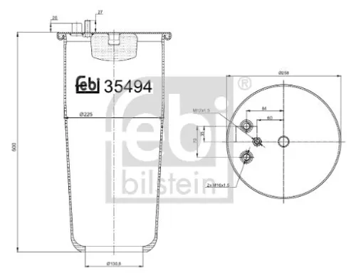 FEBI BILSTEIN FEBI BILSTEIN 35494 Febi Rear Rear Left Or Right Air Bag Suspension Spring For Erf Man Ect Fo 