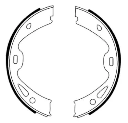 1x Brake Shoe Set, parking brake
