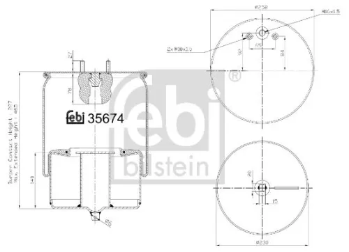 FEBI BILSTEIN FEBI BILSTEIN 35674 Febi Front Left Front Right Air Bag Suspension Spring For Volvo Fh12 Fh16 F 
