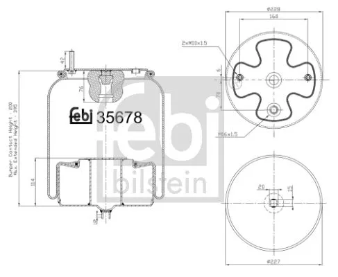 FEBI BILSTEIN FEBI BILSTEIN 35678 Febi Front Left Front Right Air Bag Suspension Spring For Volvo Fh Fh Ii Fh 