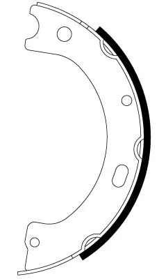 1x Brake Shoe Set, parking brake