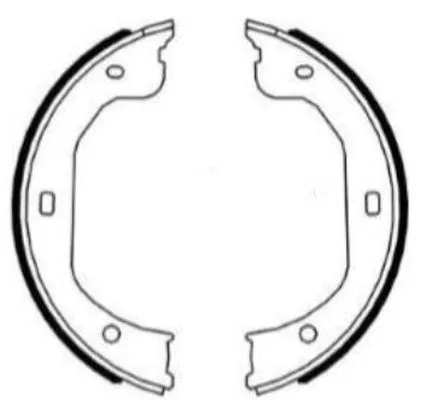 1x Brake Shoe Set, parking brake